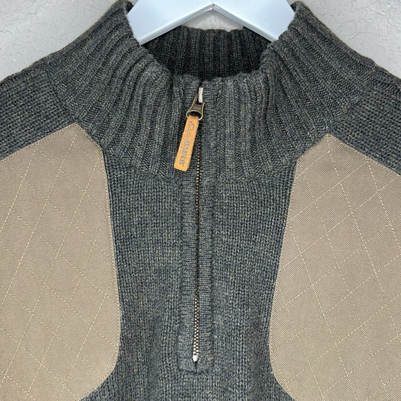 NWT Eddie Bauer Toppenish Windcutter 1/4 Zip Field Merino Wool Sweater Size L - Picture 4 of 15